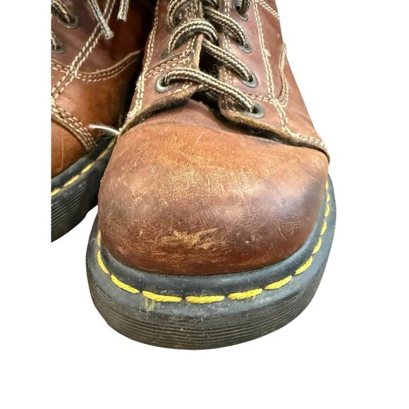 Dr. Martens 8A07 Lace Up Mens Boots Size 9 Leather Brown  display picture 1